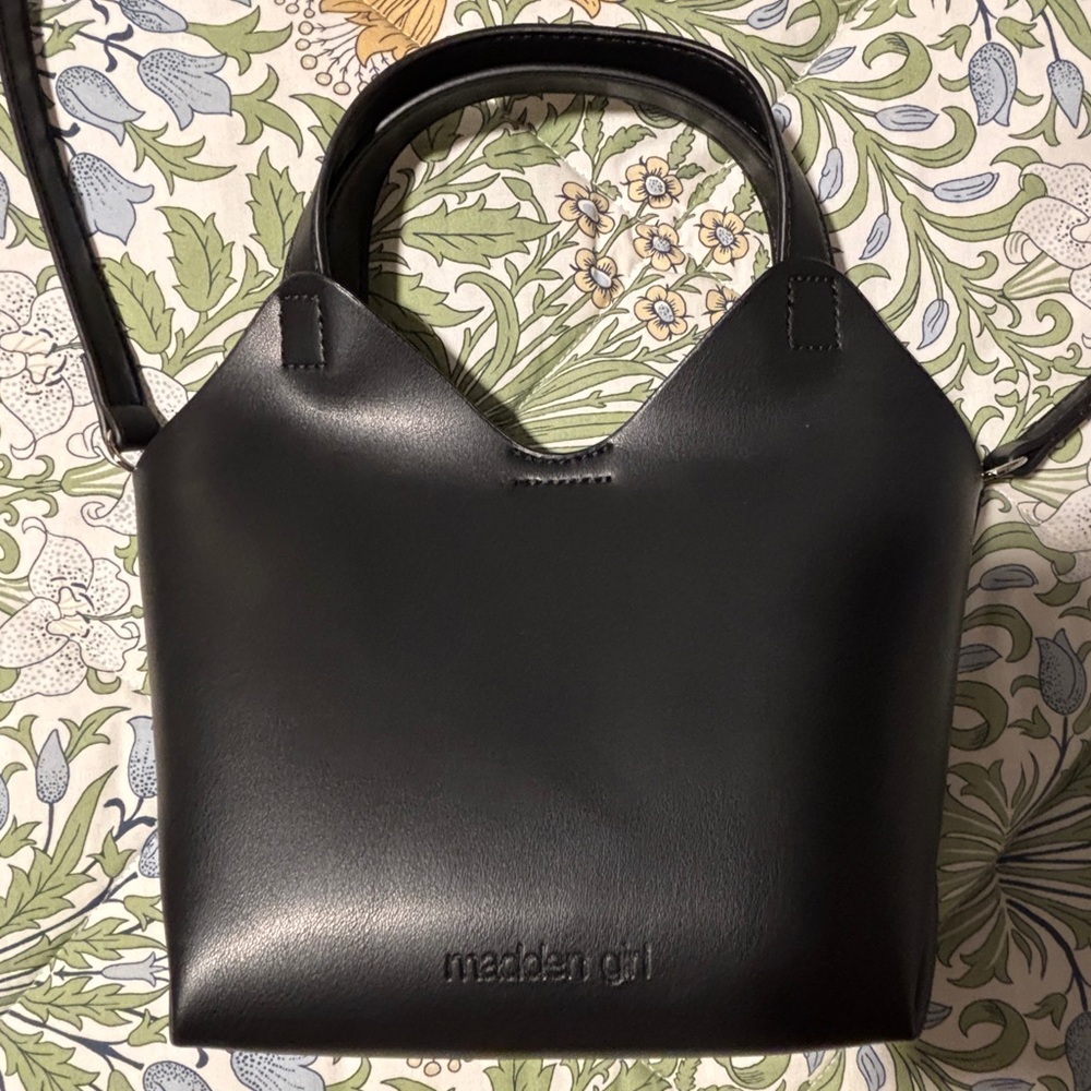 Madden Girl Black Small Tote-Style Shoulder or Crossbody Bag NWOT